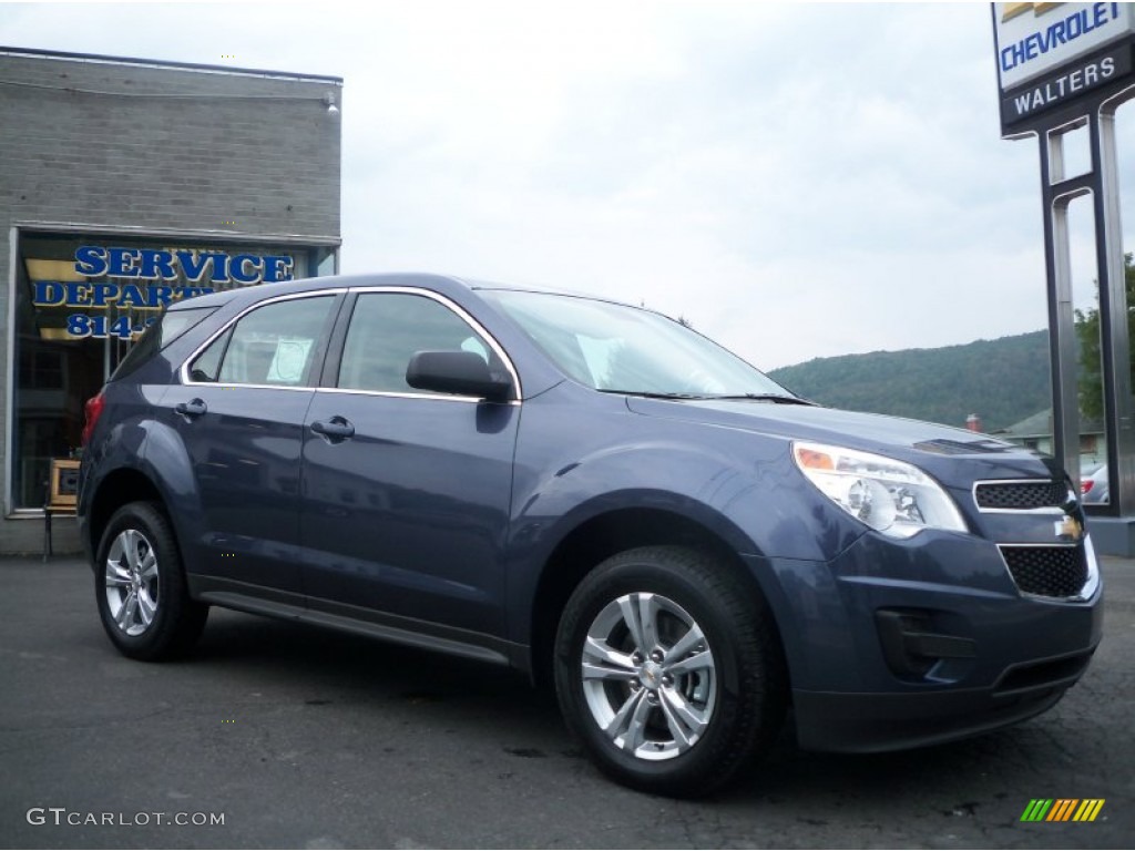 2013 Equinox LS AWD - Atlantis Blue Metallic / Jet Black photo #3