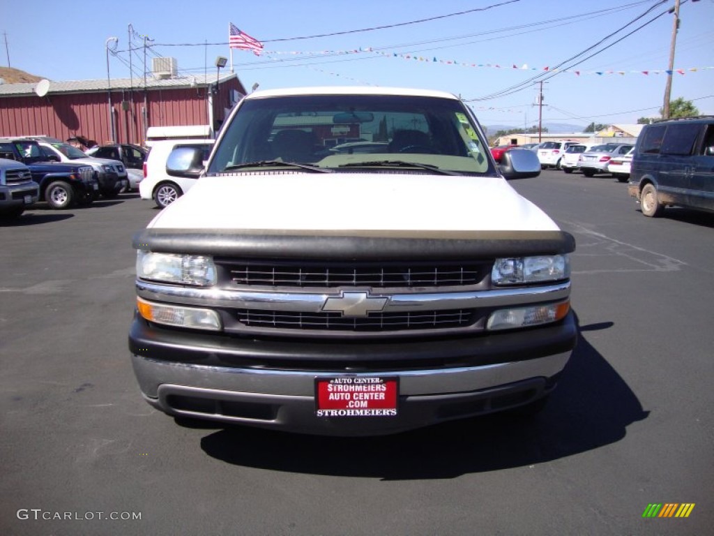 2002 Silverado 1500 LS Extended Cab - Summit White / Tan photo #2