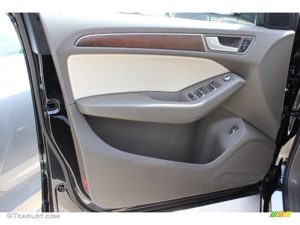2014 Audi Q5 2.0 TFSI quattro Pistachio Beige Door Panel Photo #85687874