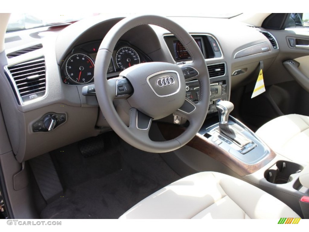 Pistachio Beige Interior 2014 Audi Q5 2.0 TFSI quattro Photo #85687898