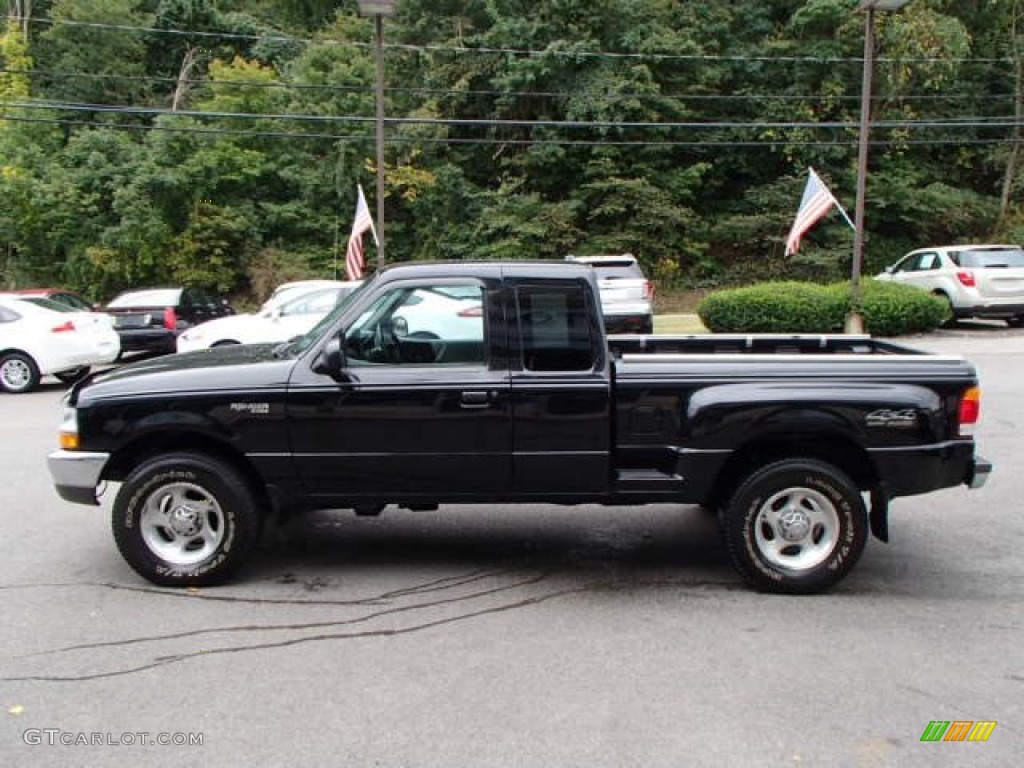 1999 Ranger XLT Extended Cab 4x4 - Black Clearcoat / Medium Graphite photo #5