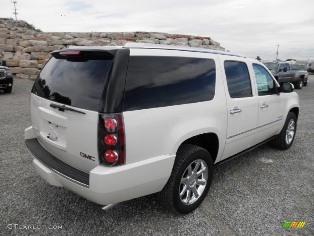 2014 Yukon XL Denali AWD - White Diamond Tricoat / Cocoa/Light Cashmere photo #38