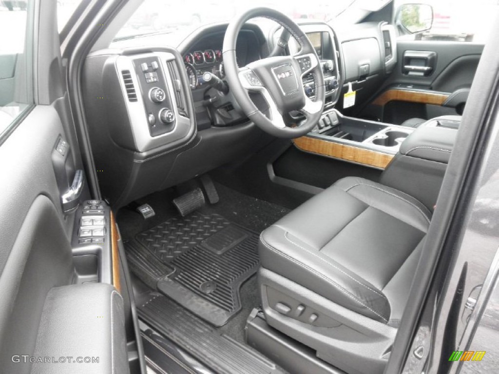 Jet Black Interior 2014 GMC Sierra 1500 SLT Double Cab 4x4 Photo #85691159