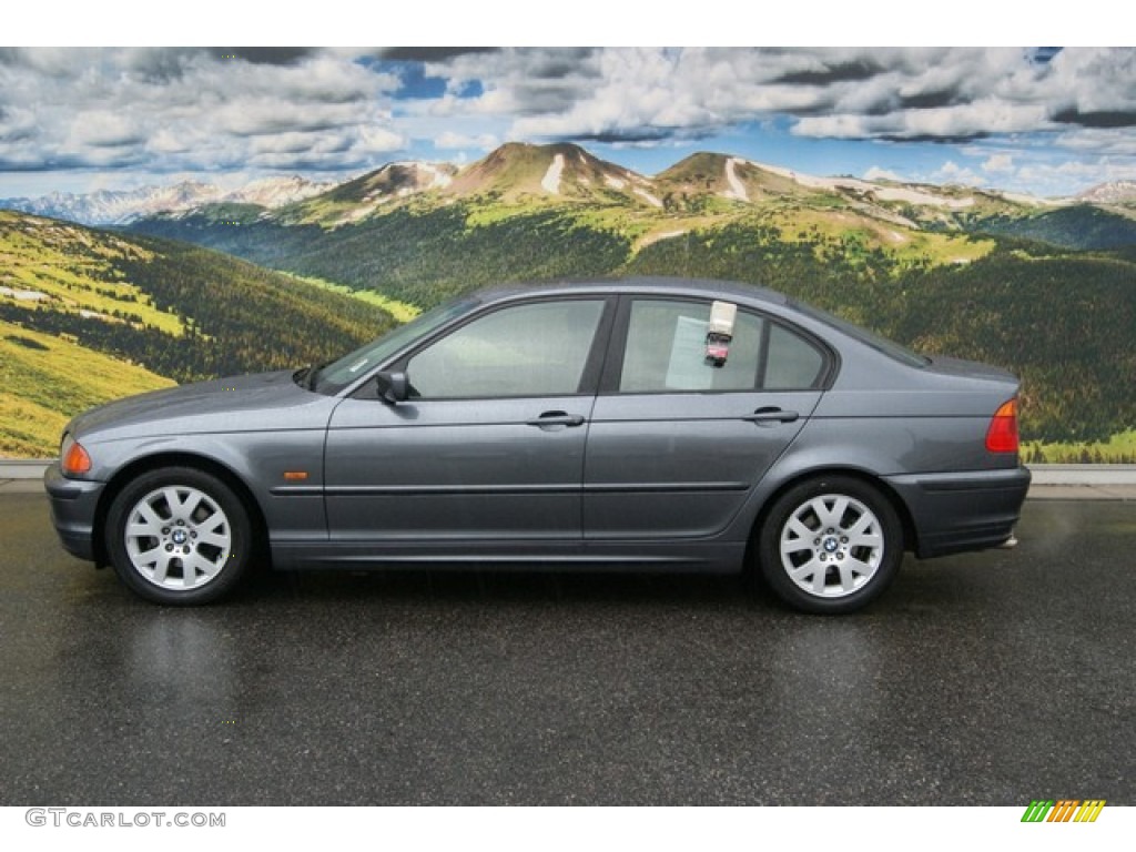 2000 3 Series 323i Sedan - Steel Grey Metallic / Black photo #6