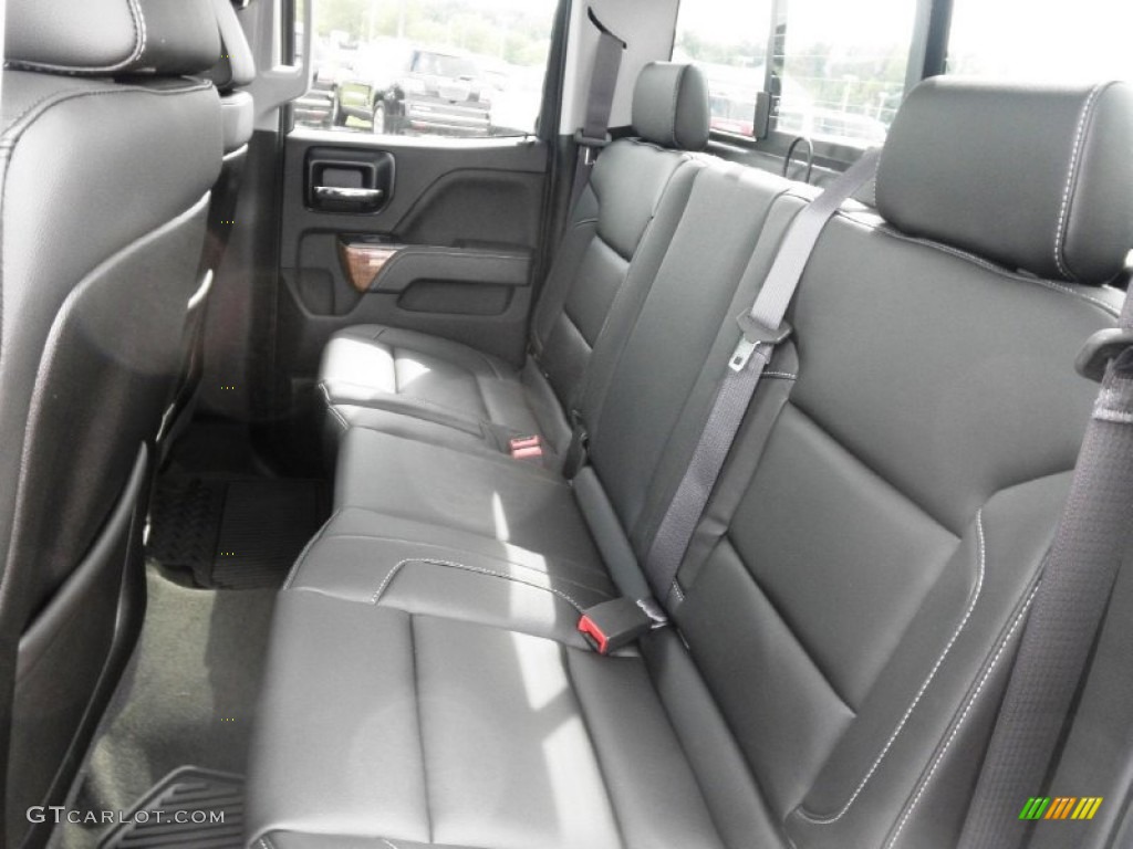 Jet Black Interior 2014 GMC Sierra 1500 SLT Double Cab 4x4 Photo #85691458