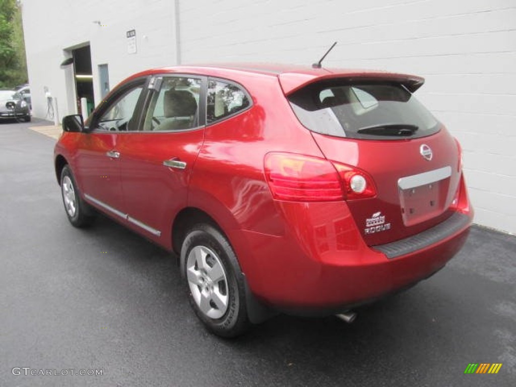 2012 Rogue S AWD - Cayenne Red / Black photo #3