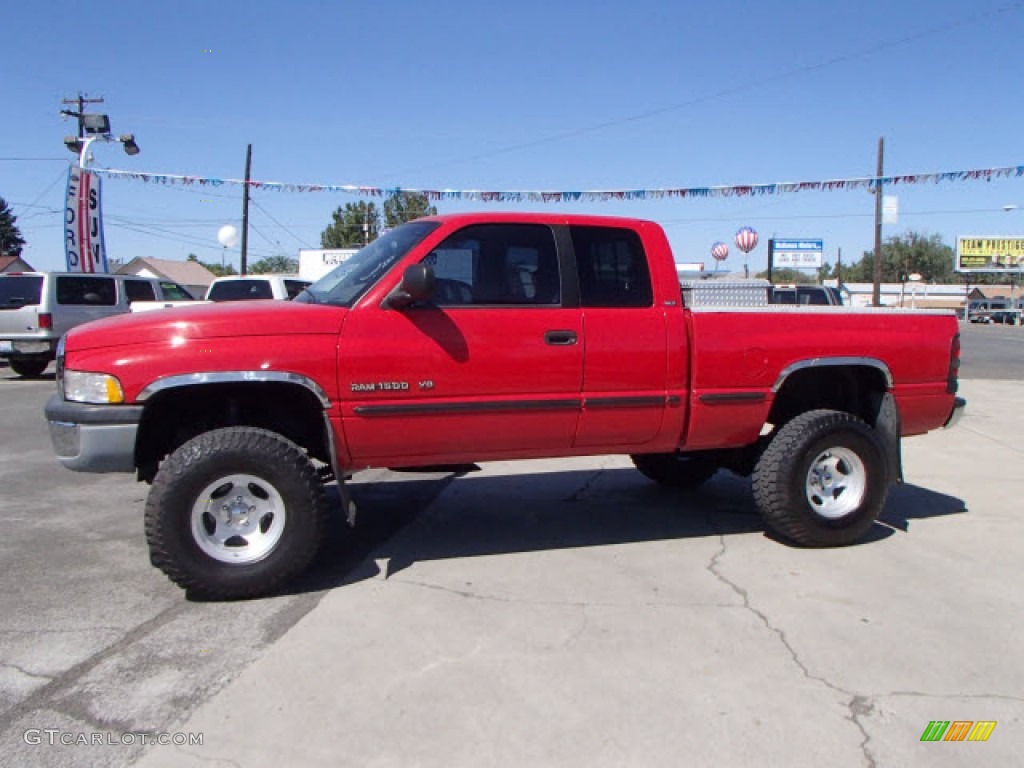 1998 Ram 1500 Laramie SLT Extended Cab 4x4 - Flame Red / Gray photo #1