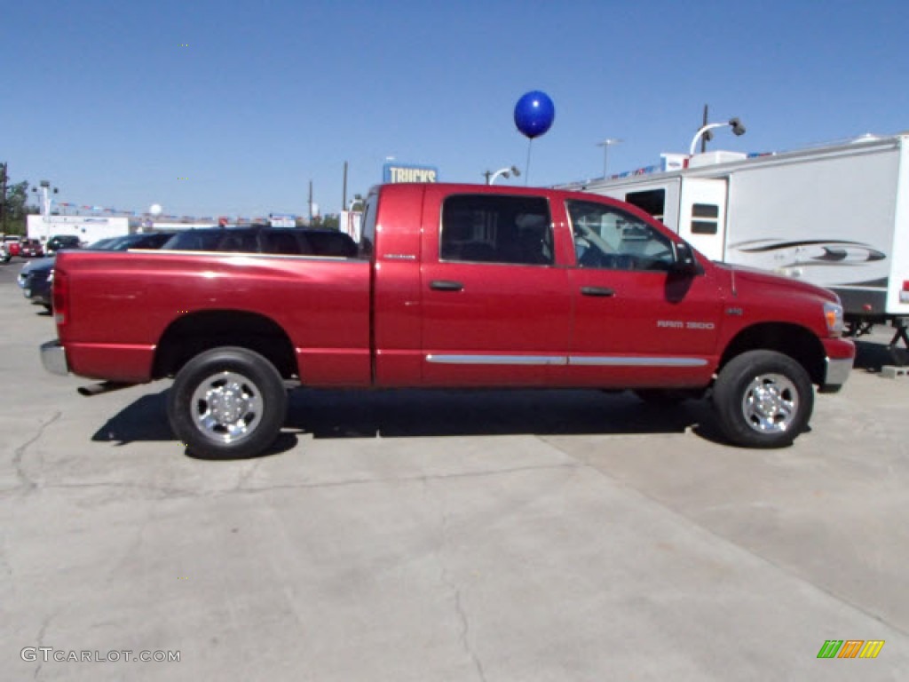 2006 Ram 1500 SLT Mega Cab 4x4 - Inferno Red Crystal Pearl / Medium Slate Gray photo #5