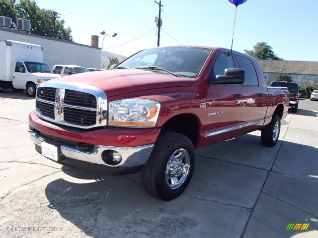 2006 Ram 1500 SLT Mega Cab 4x4 - Inferno Red Crystal Pearl / Medium Slate Gray photo #7