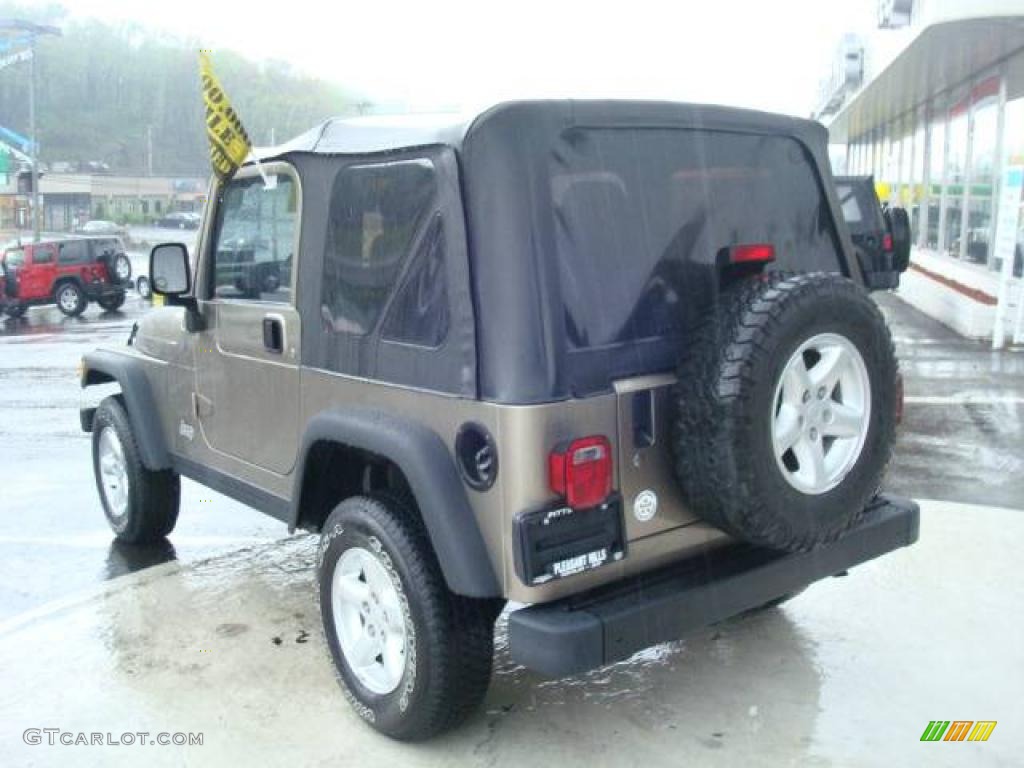 2004 Wrangler X 4x4 - Light Khaki Metallic / Dark Slate Gray photo #2
