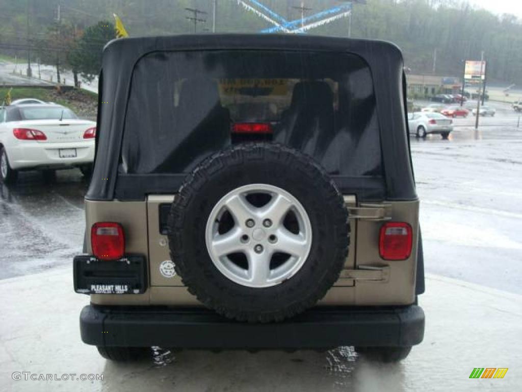 2004 Wrangler X 4x4 - Light Khaki Metallic / Dark Slate Gray photo #3