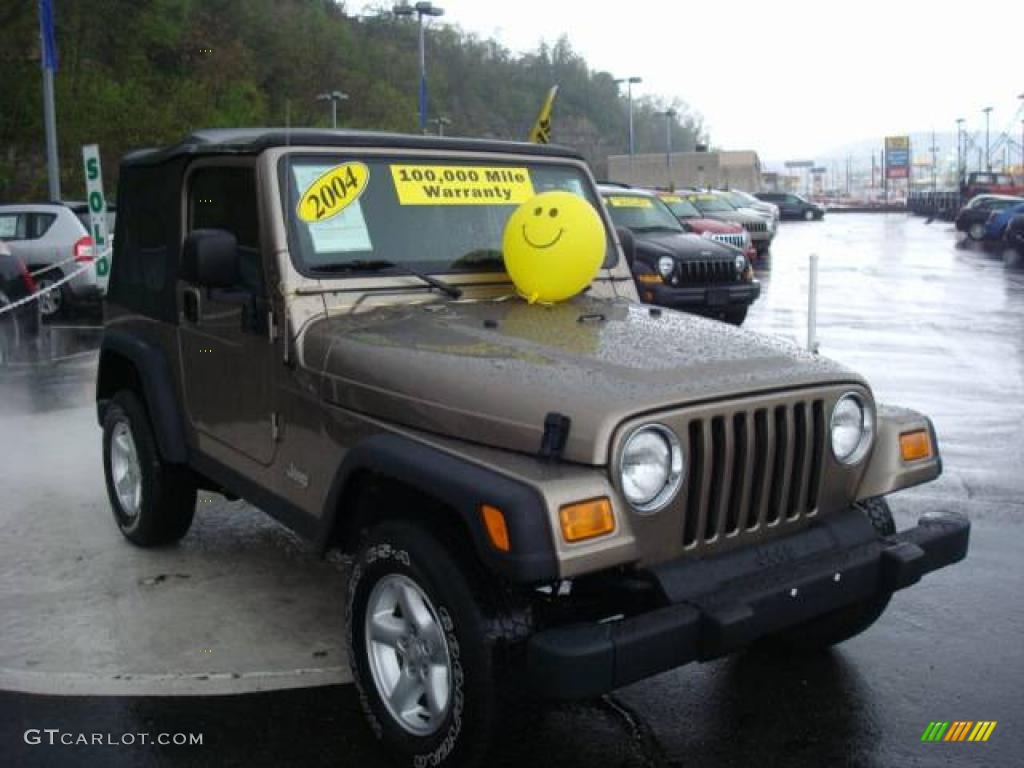 2004 Wrangler X 4x4 - Light Khaki Metallic / Dark Slate Gray photo #6