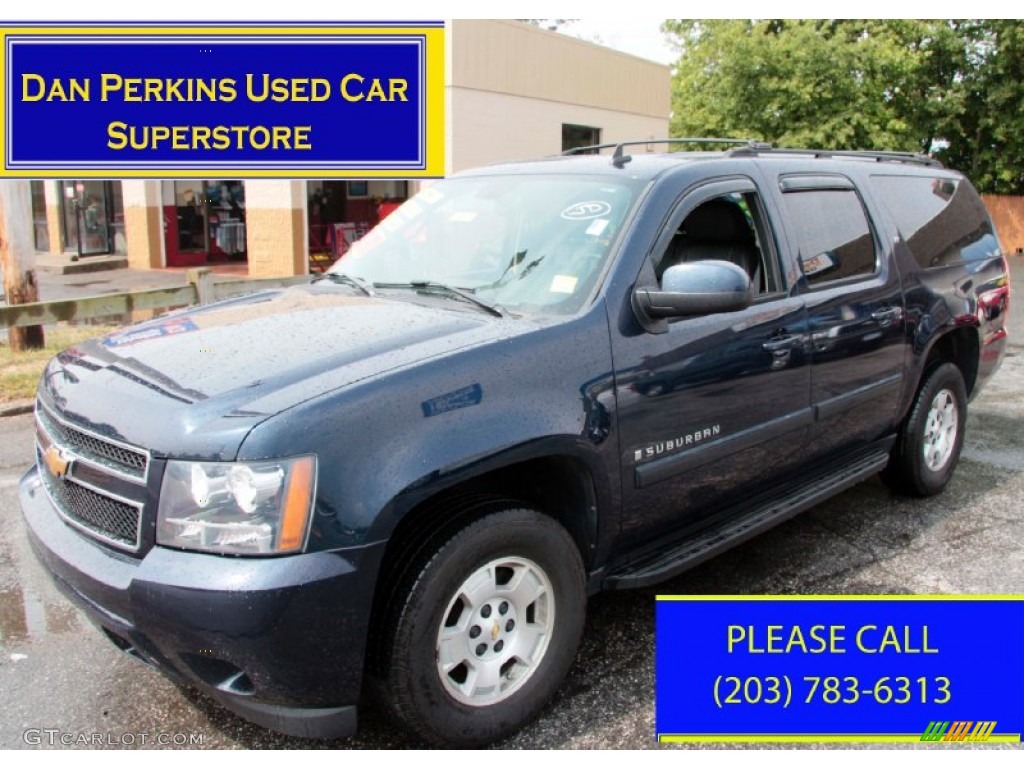 2007 Suburban 1500 LT 4x4 - Dark Blue Metallic / Ebony photo #1