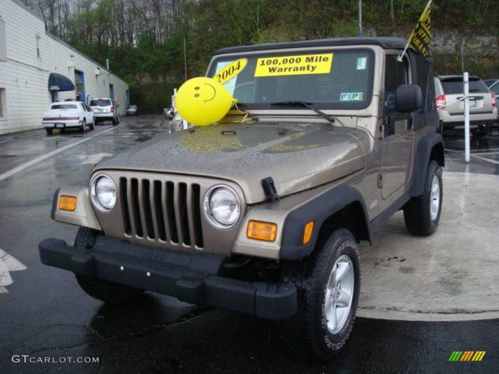 2004 Wrangler X 4x4 - Light Khaki Metallic / Dark Slate Gray photo #8