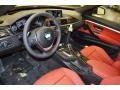 Coral Red/Black Prime Interior Photo for 2014 BMW 3 Series #85696307