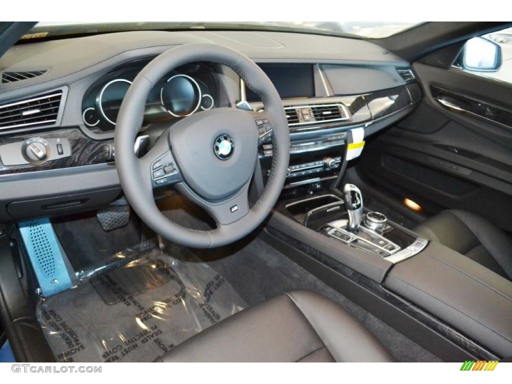 Black Interior 2014 BMW 7 Series 740i Sedan Photo #85696455