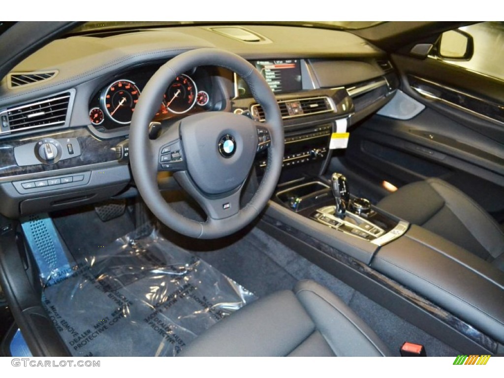 Black Interior 2014 BMW 7 Series 750Li Sedan Photo #85696547