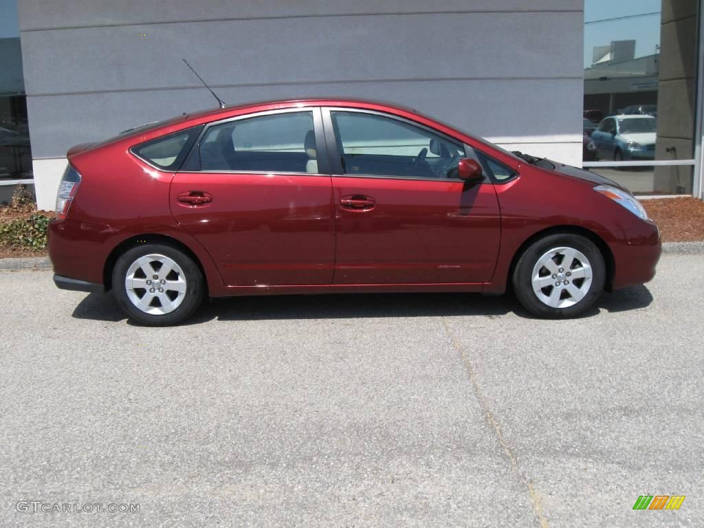 2005 Prius Hybrid - Salsa Red Pearl / Ivory/Brown photo #2