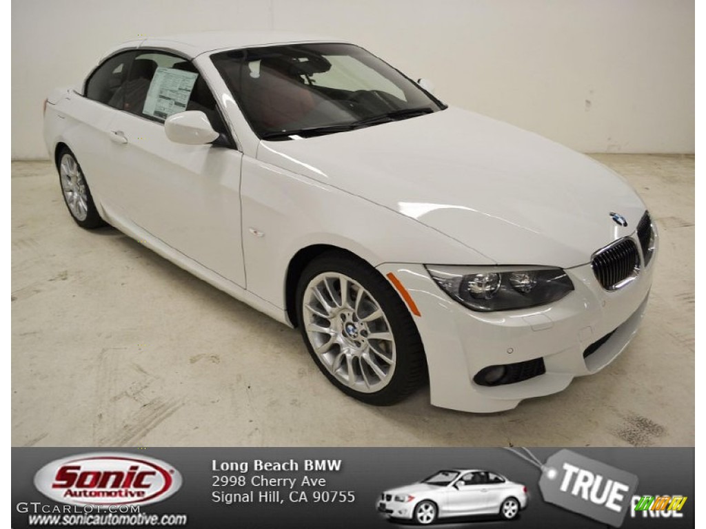 2013 3 Series 328i Convertible - Alpine White / Coral Red/Black photo #1