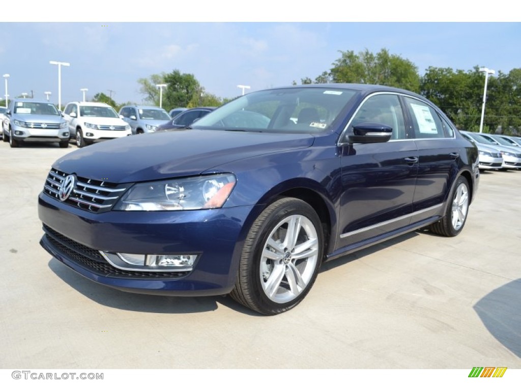 2014 Passat 1.8T SEL Premium - Night Blue Metallic / Titan Black photo #1