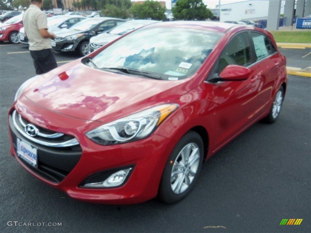 Red Hyundai Elantra