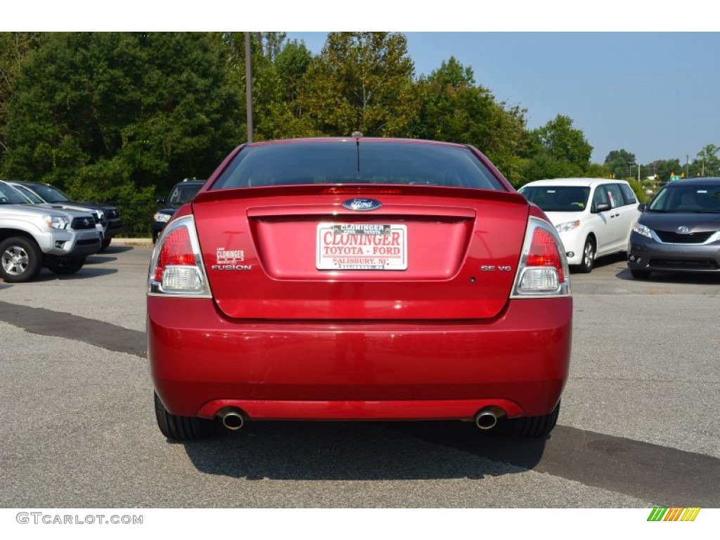 2009 Fusion SE V6 - Redfire Metallic / Charcoal Black photo #4