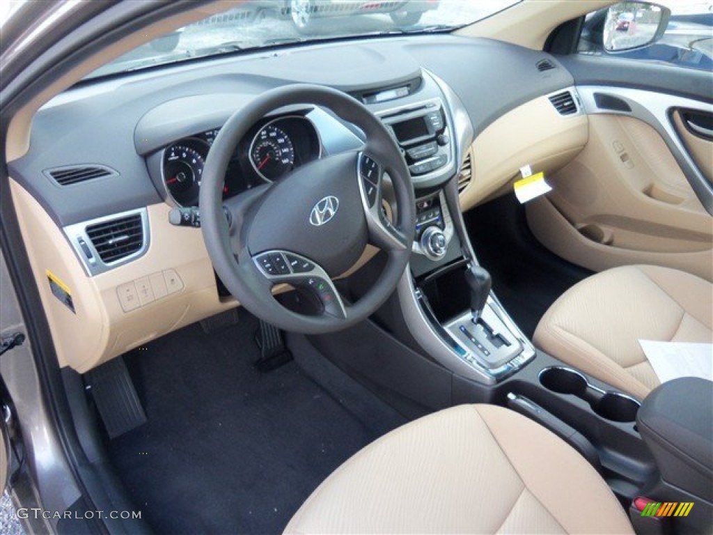2013 Elantra GLS - Desert Bronze / Beige photo #5
