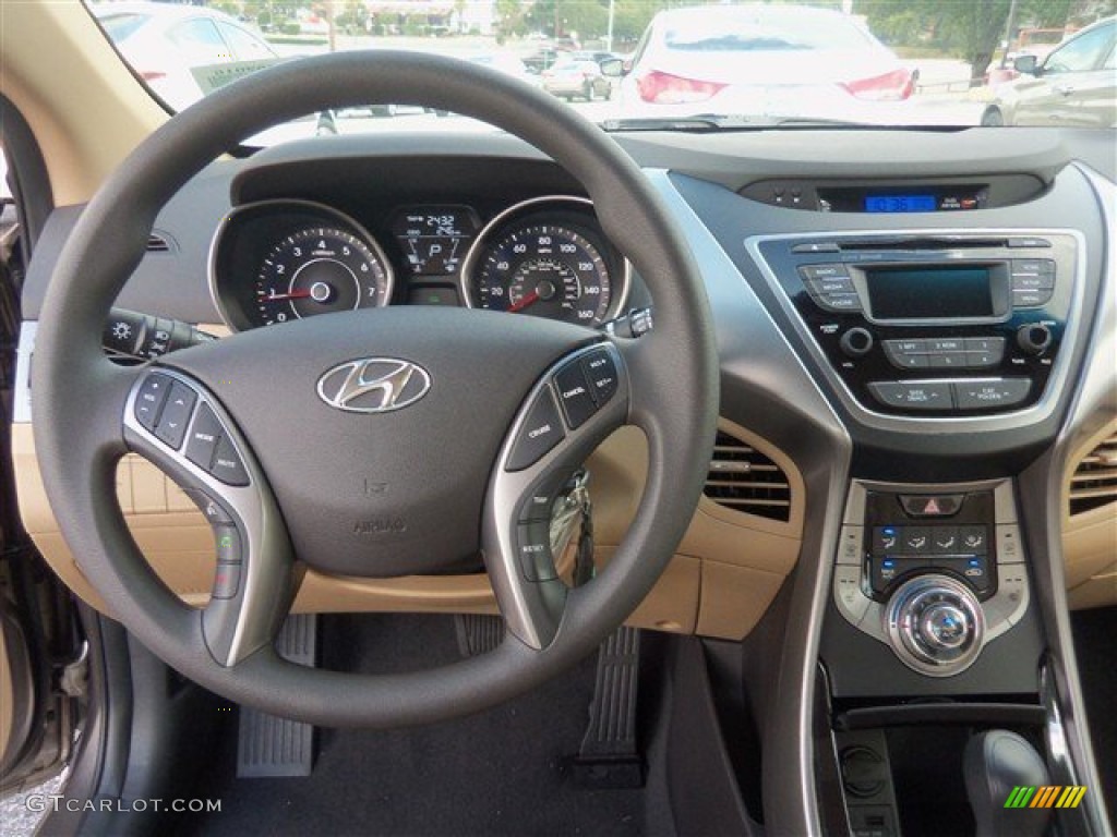 2013 Elantra GLS - Desert Bronze / Beige photo #6