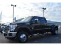 2014 Tuxedo Black Metallic Ford F350 Super Duty Lariat Crew Cab 4x4 Dually  photo #3