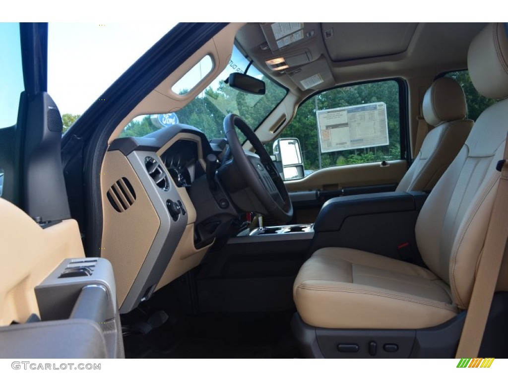 Adobe Interior 2014 Ford F350 Super Duty Lariat Crew Cab 4x4 Dually Photo #85701550