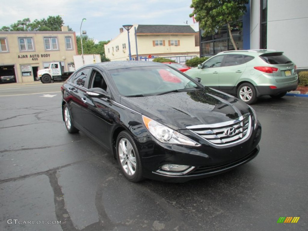 2011 Sonata Limited - Midnight Black / Black photo #2