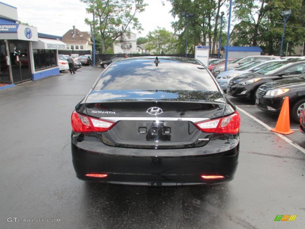2011 Sonata Limited - Midnight Black / Black photo #5