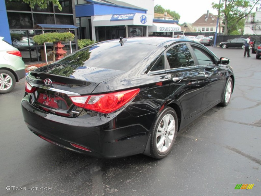 2011 Sonata Limited - Midnight Black / Black photo #6