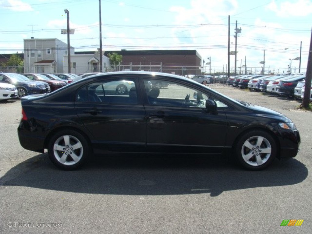 2010 Civic LX-S Sedan - Crystal Black Pearl / Gray photo #2