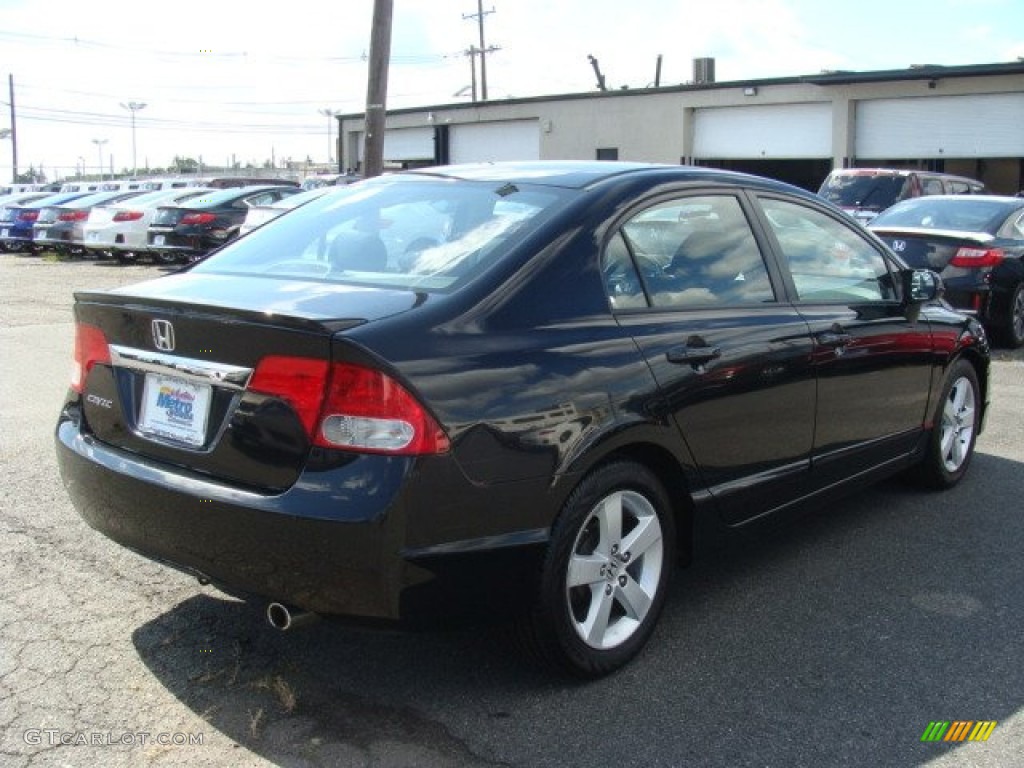 2010 Civic LX-S Sedan - Crystal Black Pearl / Gray photo #3