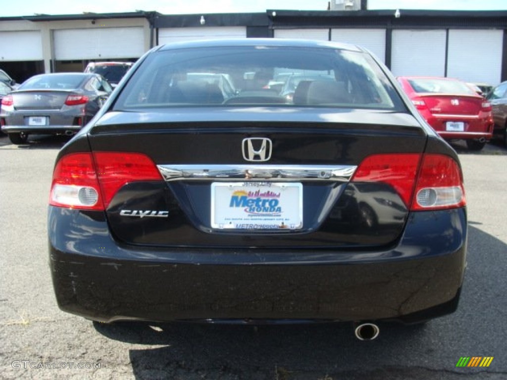 2010 Civic LX-S Sedan - Crystal Black Pearl / Gray photo #4