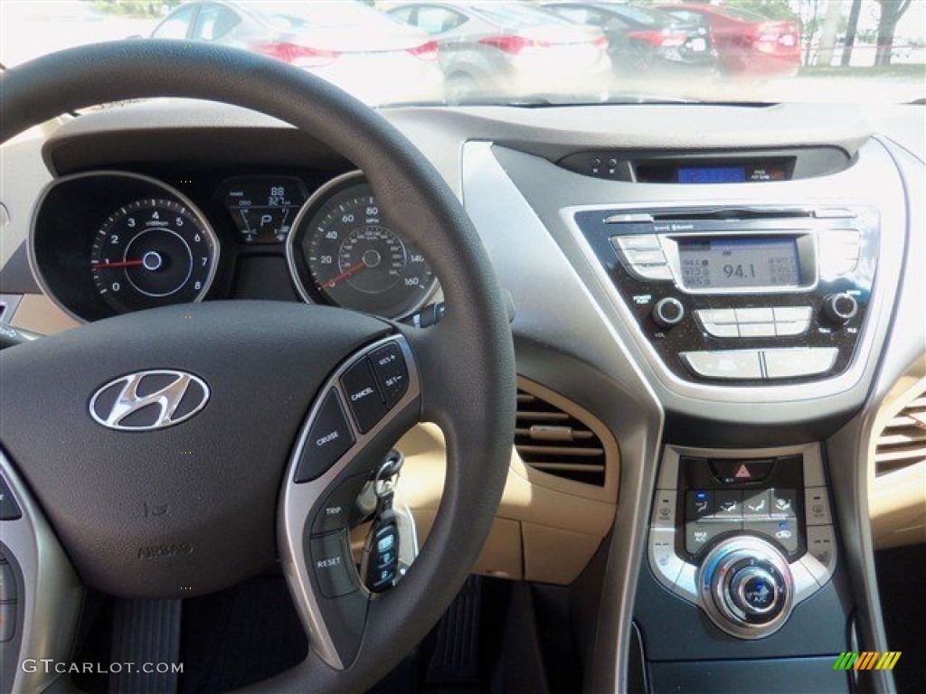 2013 Elantra GLS - Black / Beige photo #6