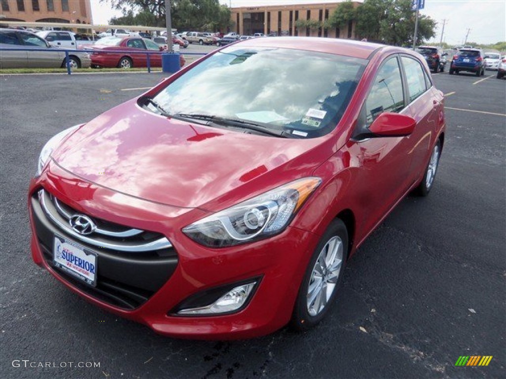 Red Hyundai Elantra