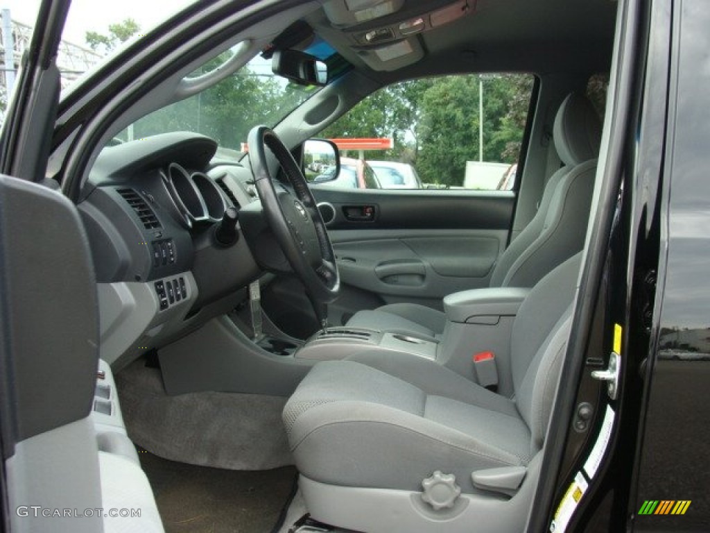 2011 Tacoma V6 TRD Double Cab 4x4 - Black / Graphite Gray photo #7