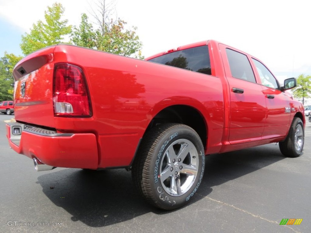 2014 1500 Express Crew Cab - Flame Red / Black/Diesel Gray photo #3