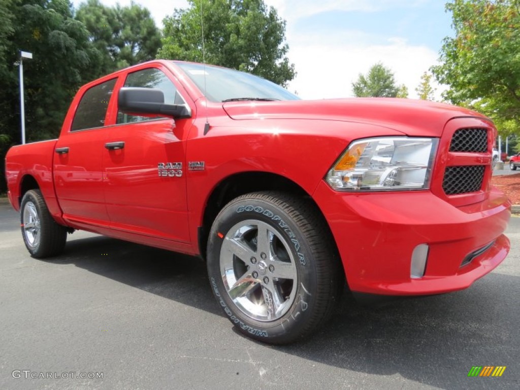 2014 1500 Express Crew Cab - Flame Red / Black/Diesel Gray photo #4