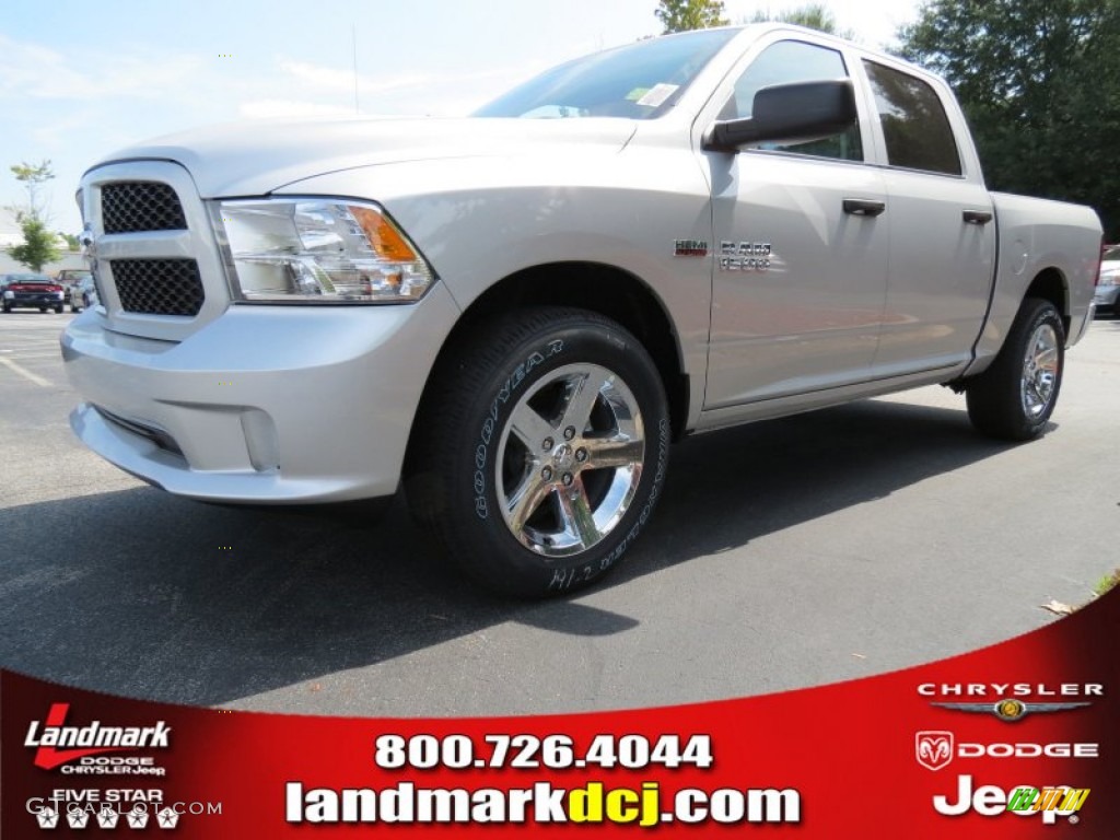 2014 1500 Express Crew Cab - Bright Silver Metallic / Black/Diesel Gray photo #1