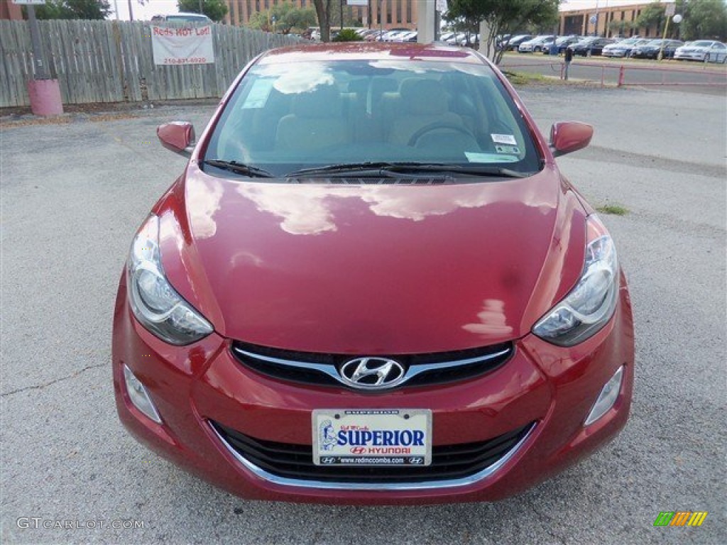 2013 Elantra GLS - Sparkling Ruby / Beige photo #2