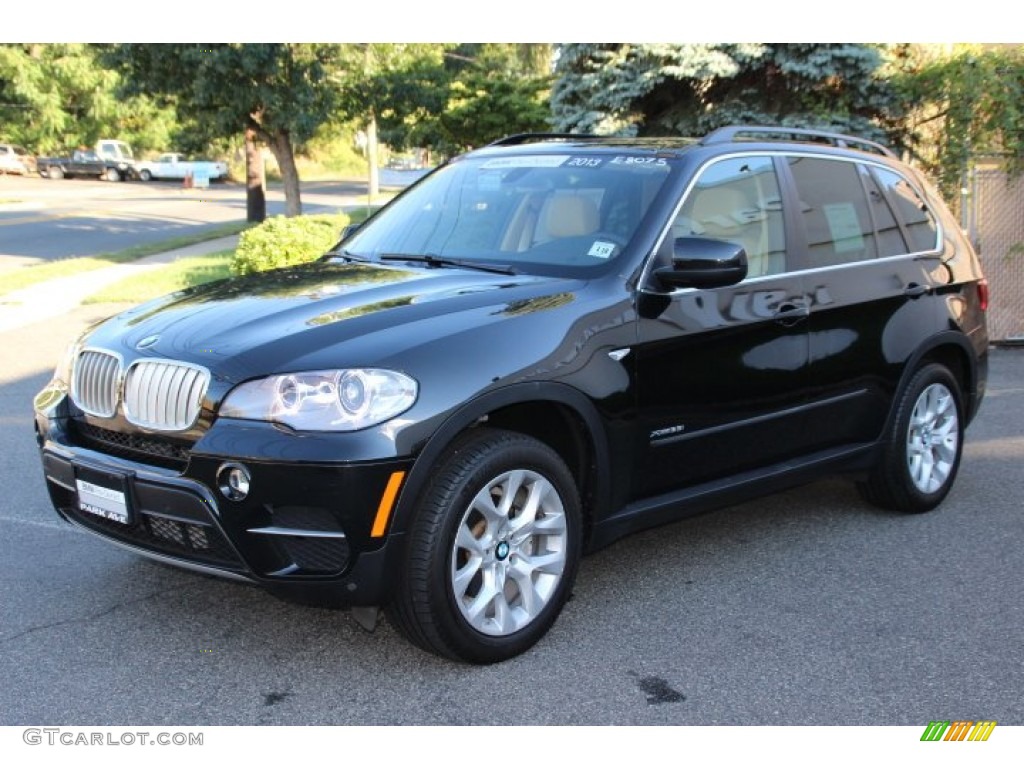 2013 X5 xDrive 35i - Black Sapphire Metallic / Sand Beige photo #7