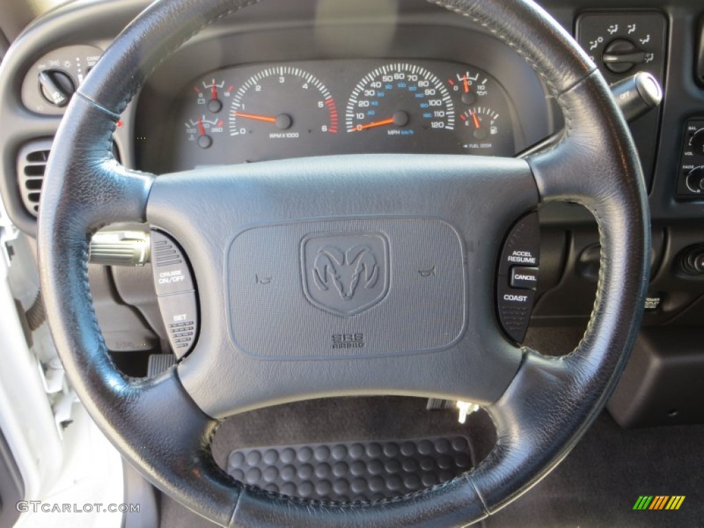 2000 Dodge Ram 1500 SLT Extended Cab Mist Gray Steering Wheel Photo #85706713