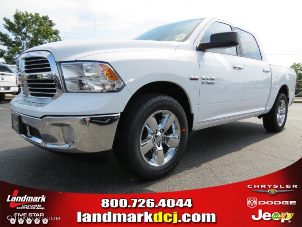 2014 1500 Big Horn Crew Cab - Bright White / Canyon Brown/Light Frost Beige photo #1