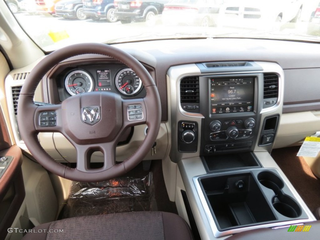 2014 Ram 1500 Big Horn Crew Cab Canyon Brown/Light Frost Beige Dashboard Photo #85707370