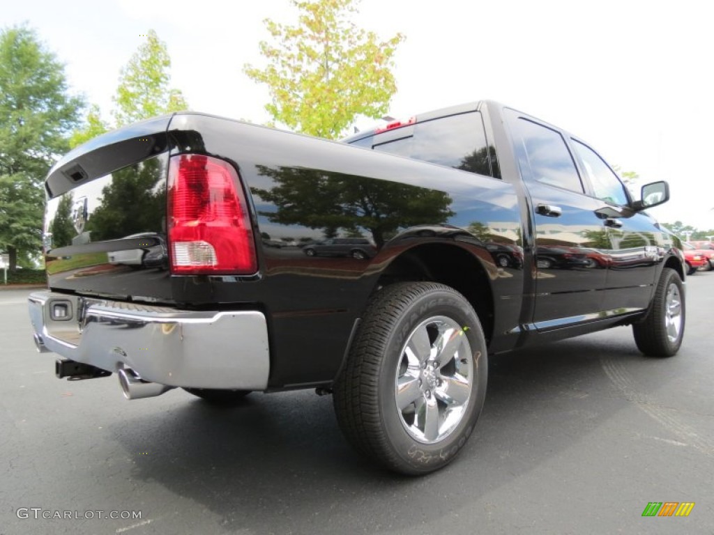 2014 1500 Big Horn Crew Cab - Black / Canyon Brown/Light Frost Beige photo #3