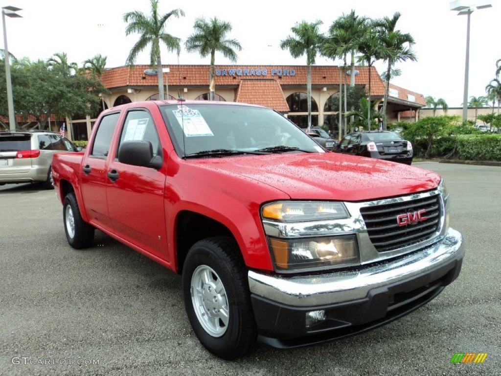 2008 Canyon SLE Crew Cab - Fire Red / Ebony photo #1