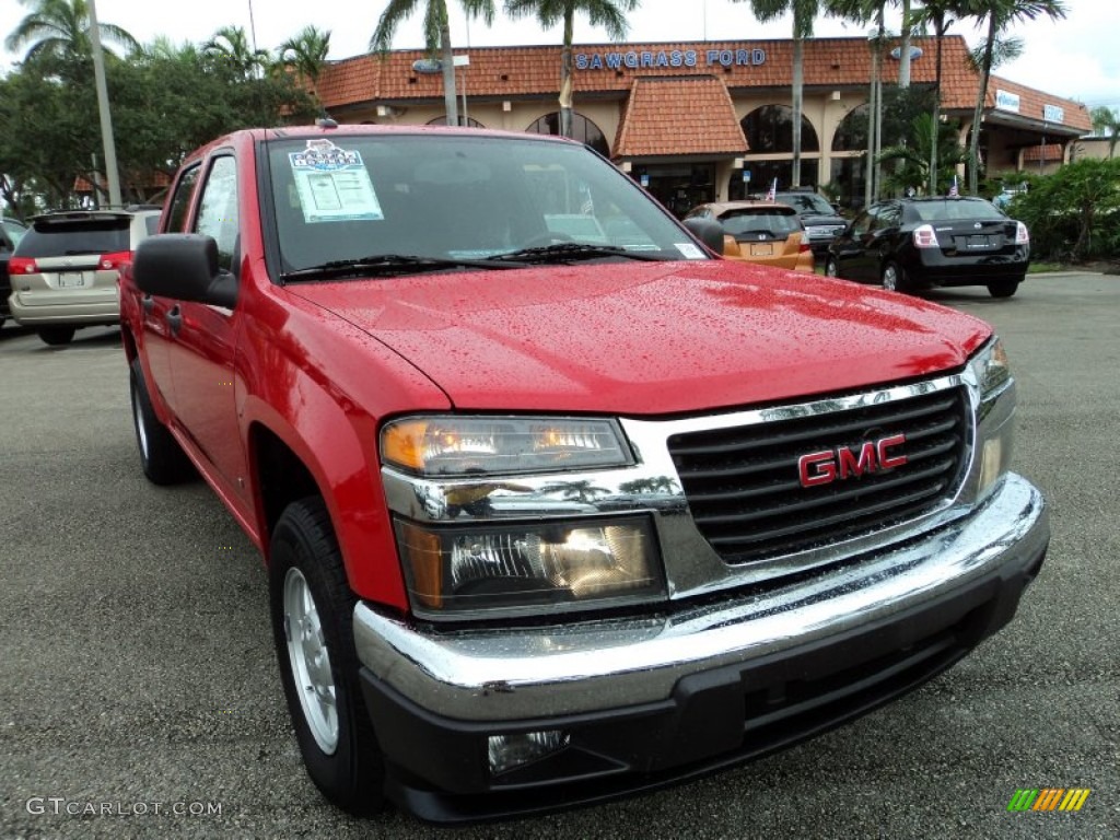 2008 Canyon SLE Crew Cab - Fire Red / Ebony photo #2